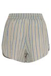 Ichi - Shorts - IA Foxa Striped Beach Shorts - Doeskin/Della Blue stripe