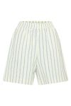 Ichi - Shorts - IX Thyra SHO - Almond Milk/Blue Stripe