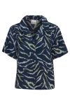 Ichi - Skjorte - IH Evola SH - Total Eclipse Zebra Flower