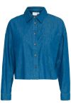 Ichi - Skjorte - IX Krista SH - Washed Blue Denim 