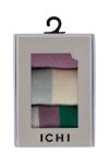 Ichi - Strømper - Accessories IA Amelia Socks BOX 3 Pack - Green/Purple/White