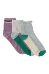 Ichi - Strømper - Accessories IA Amelia Socks BOX 3 Pack - Green/Purple/White