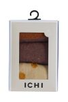Ichi - Strømper - Ellya Box 3-Pack - Bordeaux Mix