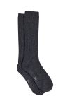 Ichi - Strømper - IA Wilja Warm Sock - Dark Grey Melange