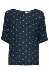 Ichi - T-shirt - Marrakech AOP SS3 - Total Eclipse Dot