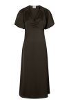 Neo Noir - Kjole - Illana Heavy Sateen Dress - Dark brown