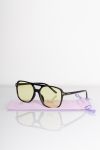 Pieces - Solbriller - PC Melanie Sunglasses - Black/Yellow