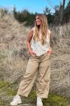 Basic Apparel - Bukser - Viola Cropped Pants - Travertine