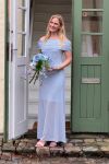 A-View - Kjole - Kit Off Shoulder Dress - Light Blue (Levering midt marts)
