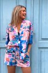 Loved by Lykke - Skjorte - LB Paint SS Shirt - Rose Print