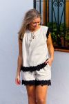 Loved by Lykke - Shorts - Heaven Linen Shorts - Black Frill (Levering i maj)