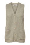JDY - Vest - Hudson Life SL Button Vest - Abbey Stone