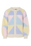Pieces - Cardigan - Janel LS O-Neck Knit Cardigan - Birch Frenchvanilla/pinkaboo/cashmereblue/babylavender