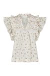 Neo Noir - Top - Jayla Small Blossom Top - Creme