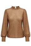 JDY - Bluse - Avery L/S Lace Top - Toasted Coconut 