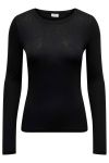 JDY - Bluse - JDY Suma Wool L/S O Neck Top - Black