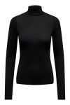 JDY - Bluse - JDY Suma Wool L/S Rollneck Top - Black