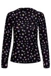 JDY - Bluse - JDY Svan L/S Top - Black/Colour Flower Print