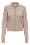 JDY - Cardigan - JDY Marco L/S Collar Cardigan - Beige