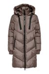 JDY - Jakke - Skylar Padded Hood Jacket - Driftwood