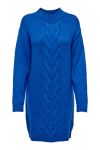 JDY - Kjole - JDY Dinea L/S Cable Front Dress - Princess Blue