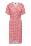 JDY - Kjole - JDY Winnie S/S Midi Wrap Dress - Bittersweet
