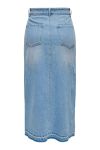 JDY - Nederdel - JDY Bella HW Long Skirt - Light Blue Denim