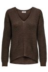 JDY - Strik - JDY New Megan L/S Pullover - Chocolate Brown