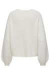 JDY - Strik - JDY Pearl L/S Raglan Pearl Pullover - White