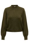 JDY - Strik - JDY Rue LS Pullover KNT - Dark Olive