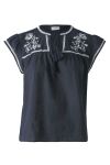 JDY - Top - JDY Rosie S/L Embroidery Top - Sky Captain