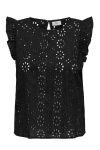 JDY - Top - JDY Vola S/L Embroidery Top - Black