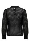 JDY - Bluse - JDY Avery L/S Lace Top NOOS - Black 