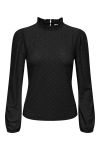 JDY - Bluse - Cathinka L/S Frill Top - Black