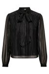 JDY - Bluse - JDY Cody L/S Bow Top - Black
