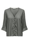 JDY - Skjorte - JDY Diana Life 7/8 Dobby Shirt Wvn Noos - Castor Gray