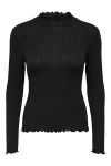 JDY - Bluse - JDY Fransiska L/S Highneck Top - Black