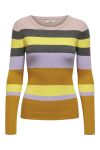 JDY - Bluse - Petal LS Stripe Pullover - Lavender Gray