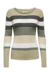 JDY - Bluse - Petal LS Stripe Pullover - Sea Spray