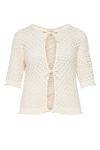JDY - Bluse - JDY Saint Life S/S Rev Struc Cardigan - Eggnog