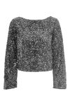 JDY - Top - Jdy Sara L/S Bow Sequins Top - Silver