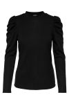 JDY - Bluse - JDY Tonsy L/S Puff Sleeve Top - Black