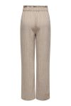 JDY - Bukser - JDY Divya Life Hw Striped Wide Pants - Beige