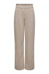 JDY - Bukser - JDY Divya Life Hw Striped Wide Pants - Beige
