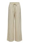 JDY - Bukser - JDY Say Linen HW Wide Pant - Oatmeal
