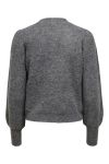 JDY - Cardigan - JDY Drea L/S Short Cardigan - Dark Grey Melange