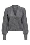 JDY - Cardigan - JDY Drea L/S Short Cardigan - Dark Grey Melange