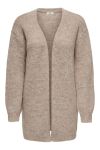 JDY - Cardigan - JDY Zoey Life L/S Open Cardigan - Chateau Gray Melange