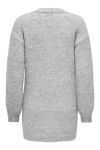 JDY - Cardigan - JDY Zoey Life L/S Open Cardigan - Light Grey Melange