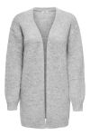 JDY - Cardigan - JDY Zoey Life L/S Open Cardigan - Light Grey Melange